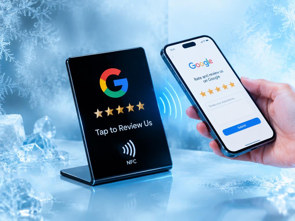 Google Review Tap Stand: Collect Reviews at the Counter 24/7 cover